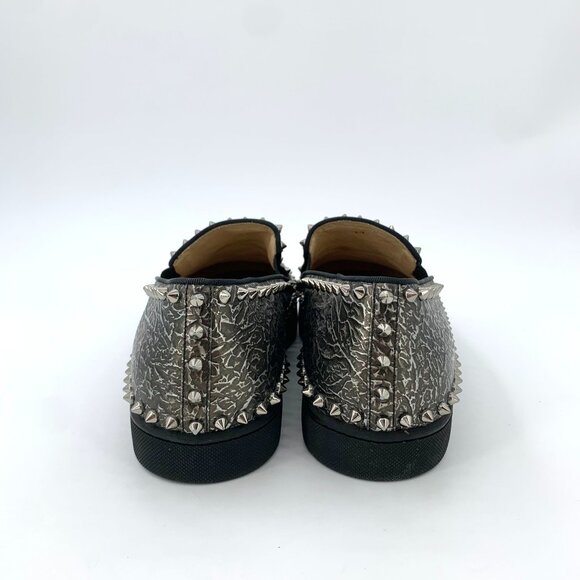 Christian Louboutin Spike Studded Slip-On Shoes Mens Size 43 Stylish Leather Des - Picture 2 of 9